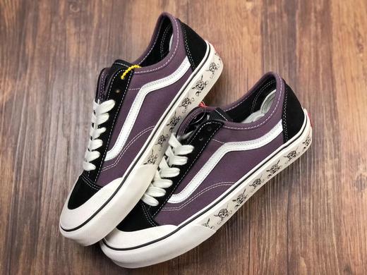 硫化真标Vans范斯 DFHK Vans Style 36 Decon SKull 低帮 高帮 海盗紫涂鸦骷髅头运动帆布鞋 ，原厂 版型工艺：硫化1:1 码数35-44(含半码） 商品图2