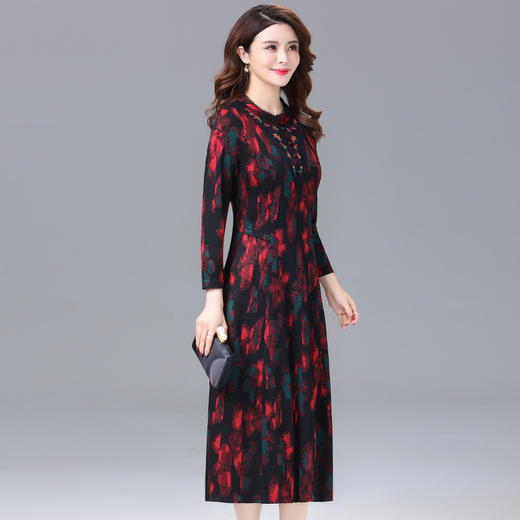 MQ-A206春季洋气高贵长款过膝连衣裙YY 商品图2