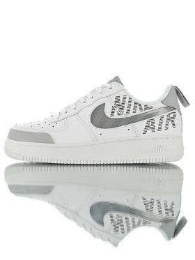 耐克Nike Air Force 1 ´07 Low Premium   空军一号经典百搭运动板鞋 白银灰橘3M 黑灰橘3M钩
