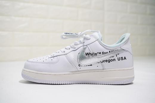 耐克Off-White x Nike Air Force 1'07 Virgil Abloh设计师联名款 空军一号低帮运动板鞋 OW大红银钩 北卡蓝银钩 米白银红 黑银 白银 商品图8