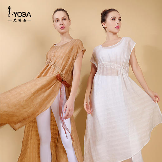 IYOGA瑜伽服长款T恤禅修服天丝罩衫T031 商品图6