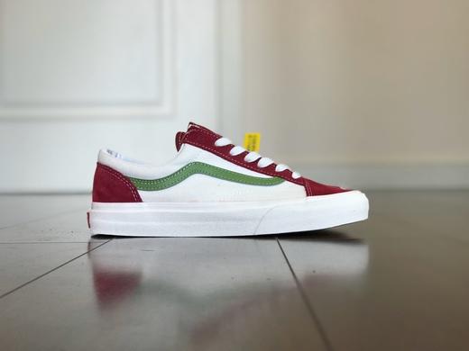 VANS STYLE 36 新款白橘拼色 橘子汽水板鞋、权志龙短头 绿色黑条 蓝色黑条  红色绿条 官方货号：VN0A3DZ3VXY  尺码：35--44  工艺：硫化1:1 商品图7