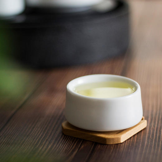 「镜花水月」高档茶具套装 陶瓷茶杯 乌金石茶盘 四合一套装 商品图1