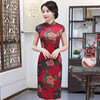 YCE-57春夏季中长款老上海复古改良新式旗袍连衣裙 商品缩略图0