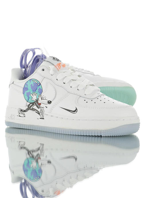 耐克Steve Harrington x Nike Air Force 1"Earth Day Pack" 艺术联名 硬质牛剖层移膜革 内置全掌airsole气垫 地球日鸳鸯 商品图1