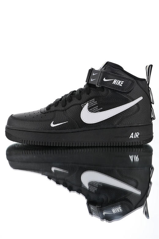 耐克Nike Air Force 1 Low  Mid Utility Pack Off-White风格定制限定 空军低帮篮球板鞋 黑白灰水泥 白黑深蓝 商品图7