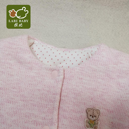 拉比-童衣类（冬）C9家居初礼花边全开外套玫瑰 商品图1