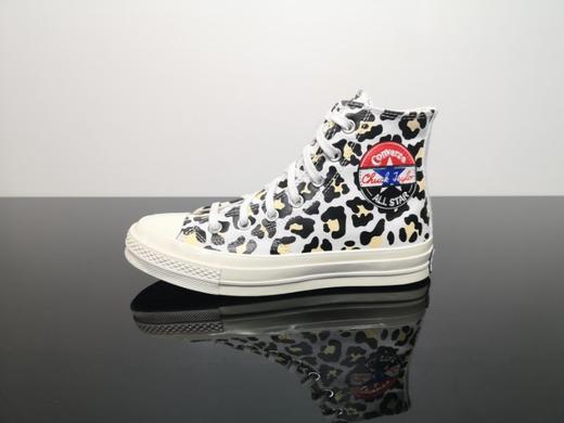 高清洁硫化工艺#正确原装数据开发铝楦#Converse/匡威1970s 黑标豹 白豹纹 拼接高帮帆布鞋女板鞋166749C 尺码：35-39.5 商品图3