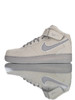 耐克Nike Air Force 1 '07 Mid 原模具开发打造 台产进口高丝翻毛皮质 内置全掌air sole气垫 空军一号运动板鞋 麂皮浅灰灰果冻底天使3M 商品缩略图0
