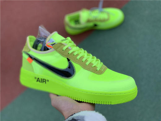 耐克Off-White x Nike Air Force 1 “Fluorescent green” 2.0透明薄如蝉鞋面系列 OW荧光绿配色OW全黑白橘 商品图1