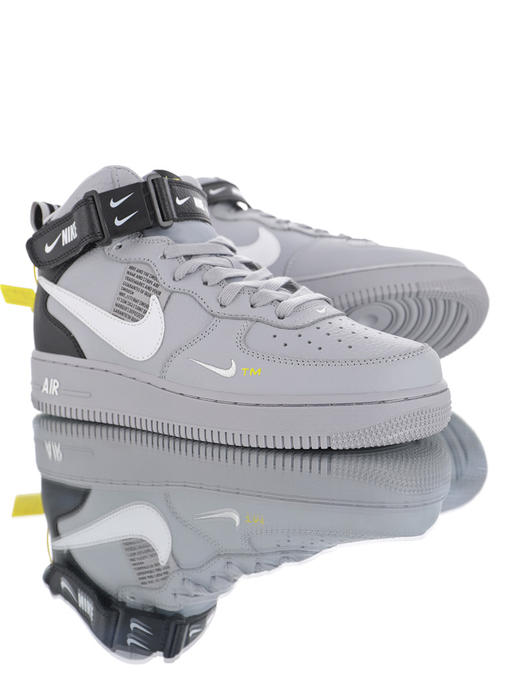 耐克Nike Air Force 1 Low  Mid Utility Pack Off-White风格定制限定 空军低帮篮球板鞋 黑白灰水泥 白黑深蓝 商品图4