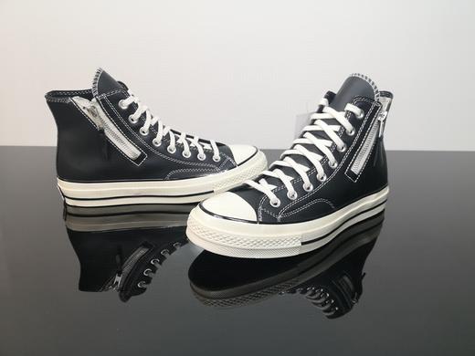 男女鞋真标硫化工艺#正确聚氨酯硅蓝PU中底「拉链设计系列」小麦色 黑色 166722C 尺码：35--44 商品图4