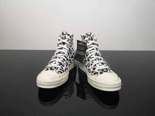 高清洁硫化工艺#正确原装数据开发铝楦#Converse/匡威1970s 黑标豹 白豹纹 拼接高帮帆布鞋女板鞋166749C 尺码：35-39.5 商品图5