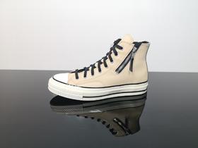 男女鞋真标硫化工艺#正确聚氨酯硅蓝PU中底「拉链设计系列」小麦色 黑色 166722C 尺码：35--44