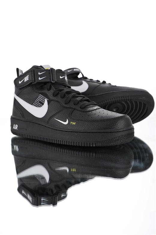 耐克Nike Air Force 1 Low  Mid Utility Pack Off-White风格定制限定 空军低帮篮球板鞋 黑白灰水泥 白黑深蓝 商品图6