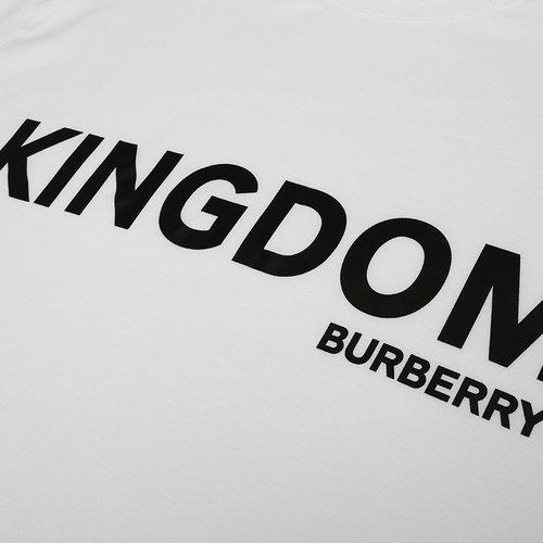 BURBERRY 巴宝莉 男士字母徽标印花棉质宽松圆领短袖T恤 白色 8010438 A1464 商品图4