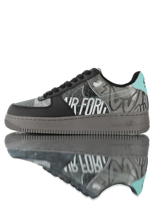 耐克Nike Air Force 1 Premium "Light Soft" 原模具开发打造 内置全掌air sole气垫 耐克空军一号经典低帮百搭休闲运动板鞋 深灰黑漫画 浅灰漫画黑桃红 商品图2