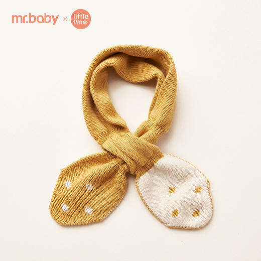 mr.baby2020春秋儿童童趣百搭舒适拼色围巾薄款女童保暖针织围巾 商品图0