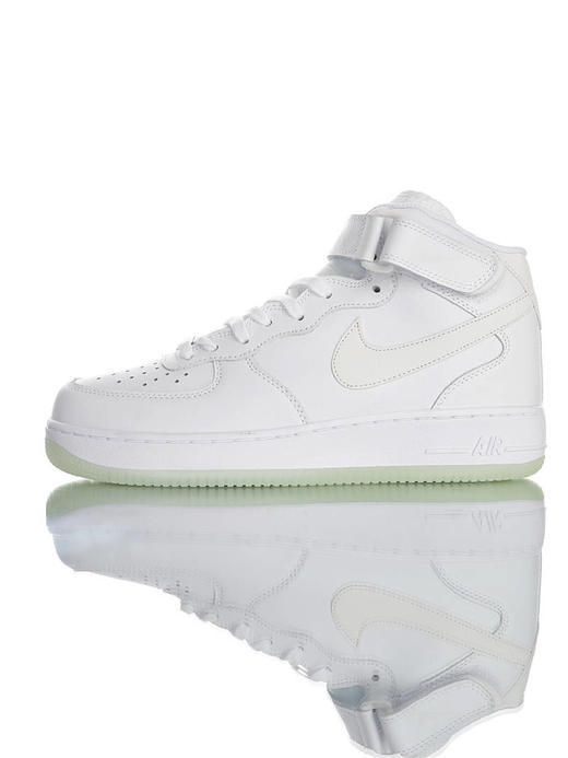 耐克Nike Air Force 1 '07 Mid 原模具开发打造 内置全掌air sole气垫 空军一号经典中帮百搭休闲运动板鞋 皮革水晶夜光底3M钩 商品图0
