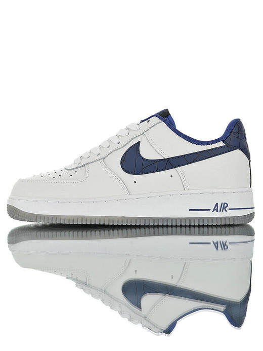 耐克Nike Air Force 1 '07 Low"White Gum Blue Void" 硬质牛剖层移膜革 内置全掌air sole气垫 白皮深蓝灰白皮酒红生胶底 商品图0