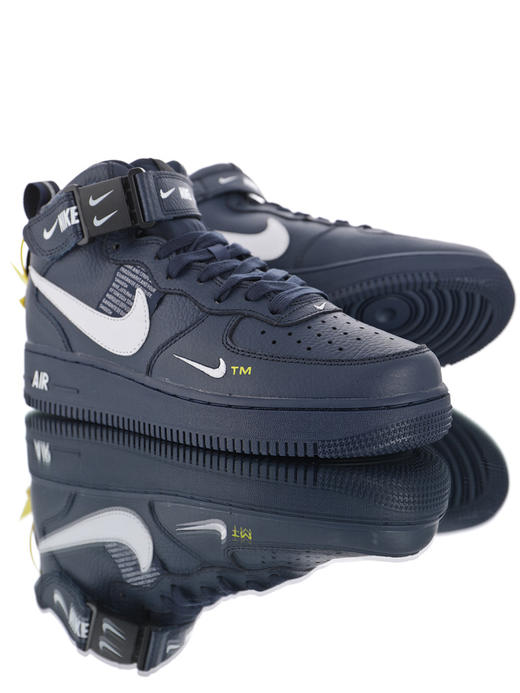 耐克Nike Air Force 1 Low  Mid Utility Pack Off-White风格定制限定 空军低帮篮球板鞋 黑白灰水泥 白黑深蓝 商品图9