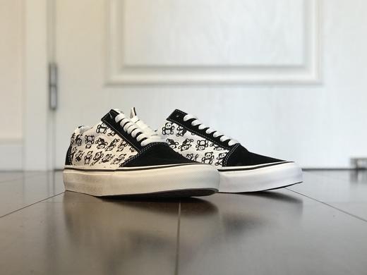 Vans大熊猫 范斯经典系列 Old Skool板鞋 安纳海姆高帮 黑色 橙色  Size：35--44 商品图4