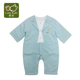 拉比-童衣类（冬）C9初礼假两件全开连体衣蓝绿