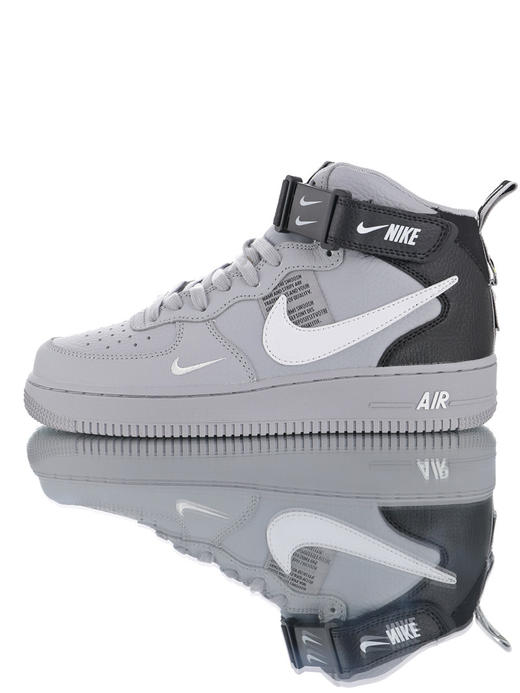 耐克Nike Air Force 1 Low  Mid Utility Pack Off-White风格定制限定 空军低帮篮球板鞋 黑白灰水泥 白黑深蓝 商品图5