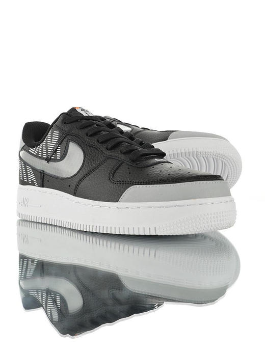 耐克Nike Air Force 1 ´07 Low Premium   空军一号经典百搭运动板鞋 白银灰橘3M 黑灰橘3M钩 商品图3