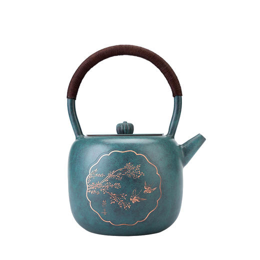 【一壶春色】朱炳·铜 紫铜 燕喜壶 新品非遗家居茶道手工铜壶 商品图1