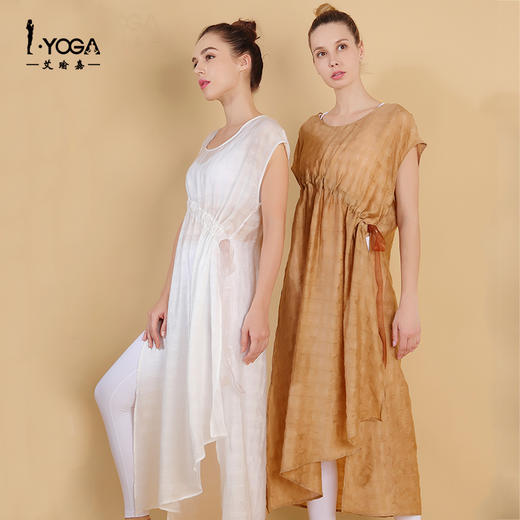 IYOGA瑜伽服长款T恤禅修服天丝罩衫T031 商品图3