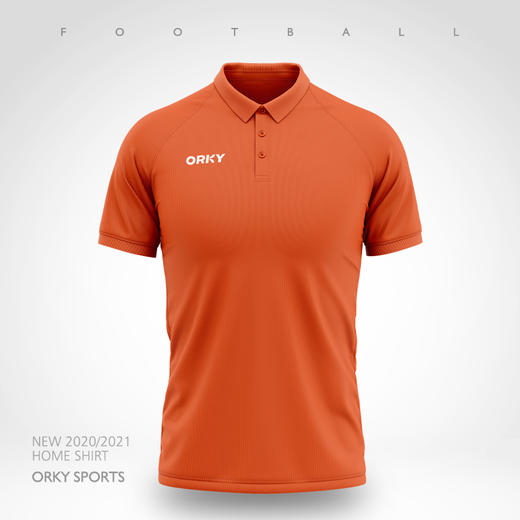 ORKY沃恺足球服男POLO衫定制透气T恤印LOGO刺绣翻领短袖文化衫 商品图1