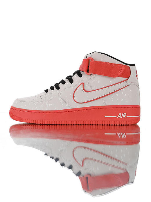 耐克Nike Air Force 1 High '07 LE 中国区篮球世界杯限定 采用反光革鞋面材质 内置全掌air sole气垫 耐克高帮运动板鞋 白绿红鸳鸯3M 商品图0