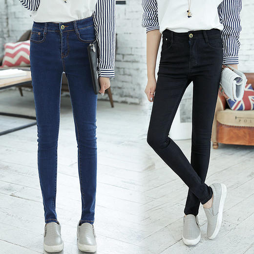 DLP-703-5夏季新款韩版高腰牛仔裤 商品图1