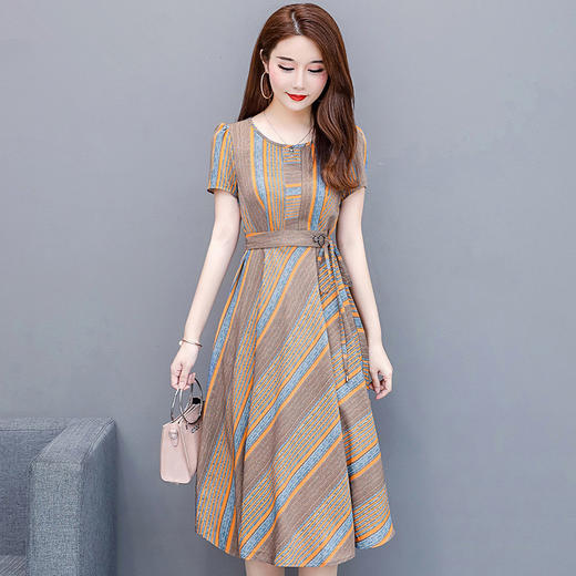 MQ-1824-890夏新款洋气显瘦大码阔太太连衣裙YY 商品图2