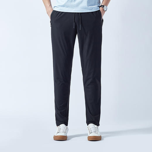 【Q】【新款DSK】冰丝裤大码休闲加肥加大休闲运动裤男士透气高弹直筒长裤超薄款百搭 商品图0