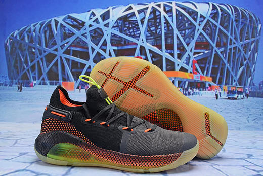 库里6低帮 黑桔 白青蓝 灰色 大红 灰橙 酒红 商品图10