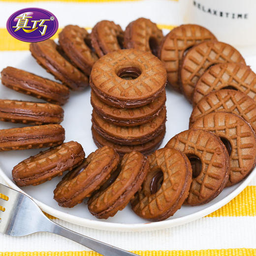 真巧 酱芯曲奇饼干 1000G独立散装早餐糕点夹心饼干零食500G可选 商品图8