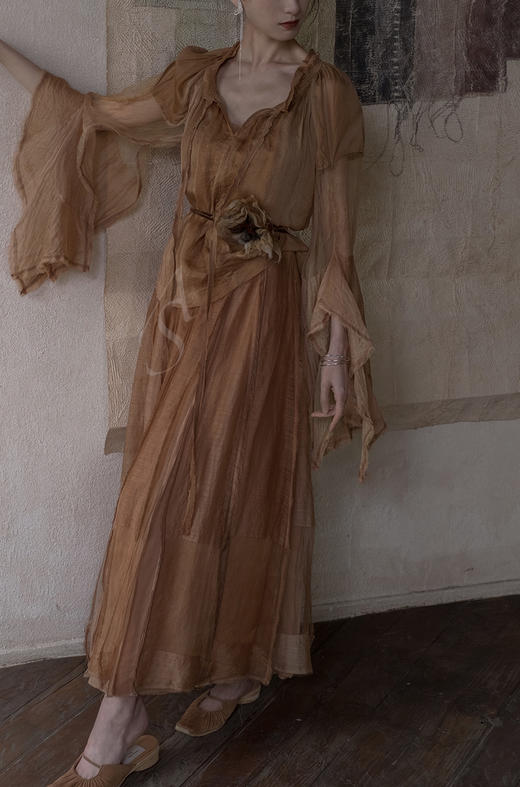 Phaedo  柿染开袖法式上衣 商品图0