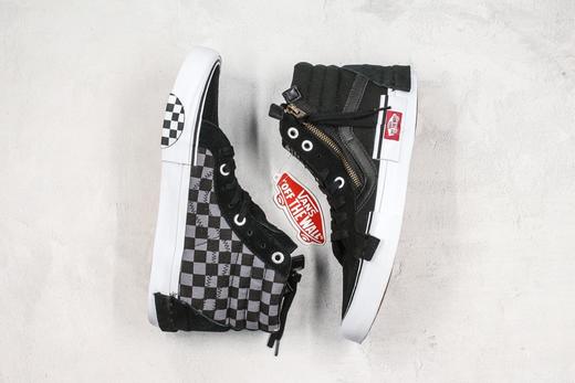 新一代解构Vans Vault Sk8-Hi Cap LX 解构主义高帮帆布板鞋 棋盘格 灰格子 白格子 蓝格子 质感十足的翻毛皮、拉链设计、粗犷的走线，都颇具辨识度  Size：40--44 商品图8