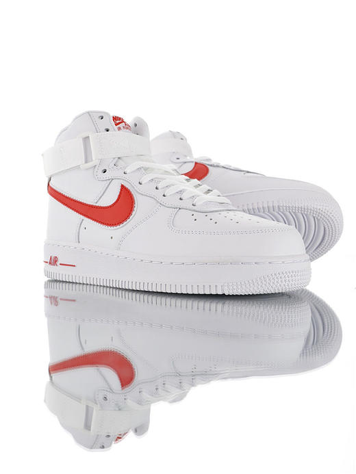 耐克Nike Air Force 1 High '07 耐克空军一号经典高帮皮革皮百搭休闲运动板鞋 皮革白大学红白泥灰白宝蓝白油菜黄 商品图1