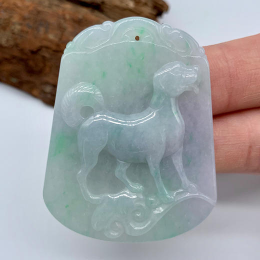 派瑞翡翠 翡翠生肖狗 糯种 绿色 商品图3