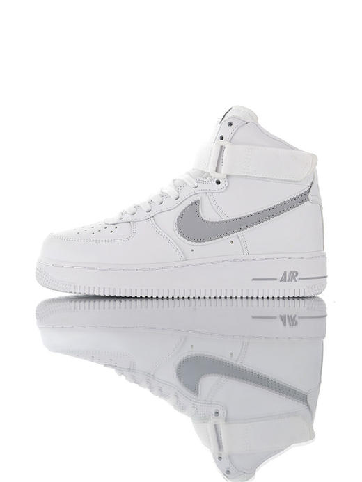 耐克Nike Air Force 1 High '07 耐克空军一号经典高帮皮革皮百搭休闲运动板鞋 皮革白大学红白泥灰白宝蓝白油菜黄 商品图3