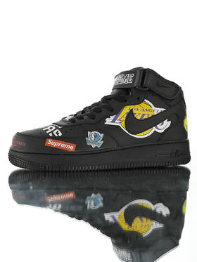 耐克Supreme x NBA x Air Force 1 Mid 07 “White” 重磅三方联名  经典百搭中帮休闲运动板鞋 NBA黑皮LOGO NBA白皮LOGO
