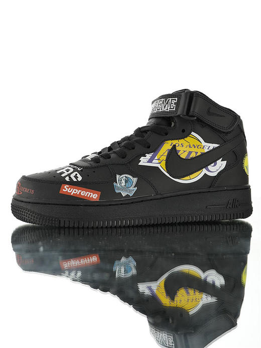 耐克Supreme x NBA x Air Force 1 Mid 07 “White” 重磅三方联名  经典百搭中帮休闲运动板鞋 NBA黑皮LOGO NBA白皮LOGO 商品图0