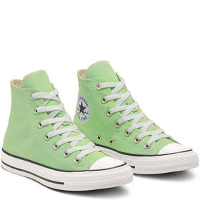 匡威converse All Star 原谅绿时尚男女高帮帆布鞋，正确硅蓝中底 ，内侧黑字logo圆标，美国限定，真标硫化工艺，重量一比一 颜色：原谅绿 货号：164396C 号码：35-44