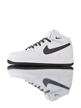 耐克Nike Air Force 1 Mid '07 LV8 耐克空军一号中帮经典百搭休闲运动板鞋 皮革白黑3M天使皮革白银3M天使