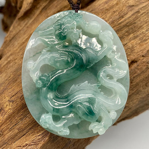派瑞翡翠 翡翠龙牌 糯种 飘花 商品图3