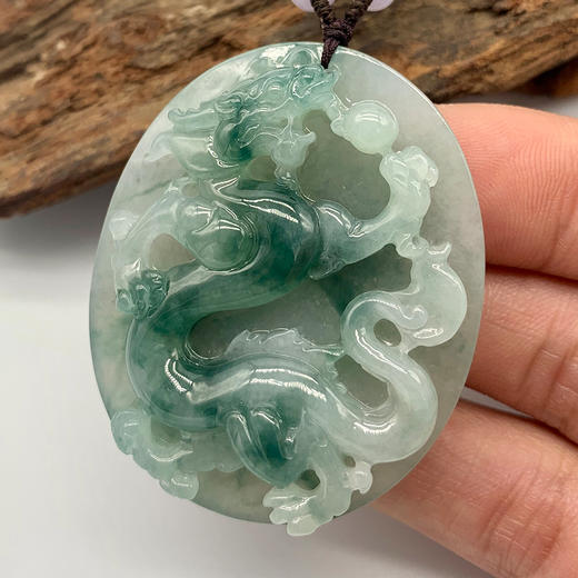 派瑞翡翠 翡翠龙牌 糯种 飘花 商品图2