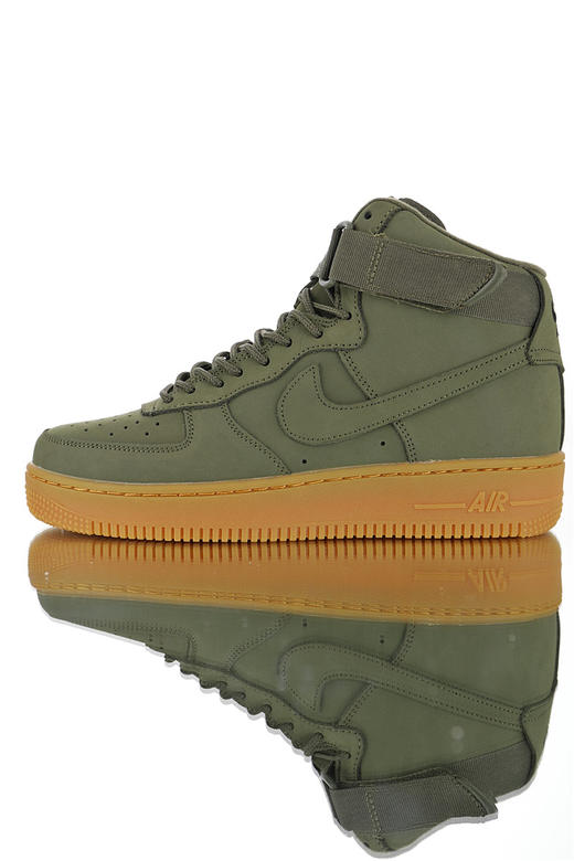 耐克Nike Wmns Air Force 1 High “Medium Olive” '07 LV8  空军一号经典高帮百搭休闲运动板鞋 全白橄榄绿 奶白褐勾 商品图2